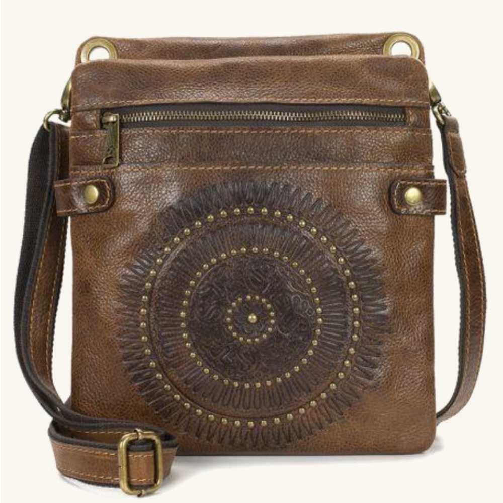 NWTS! Patricia Nash Distressed Leather Crossbody Bag, “Francesca”